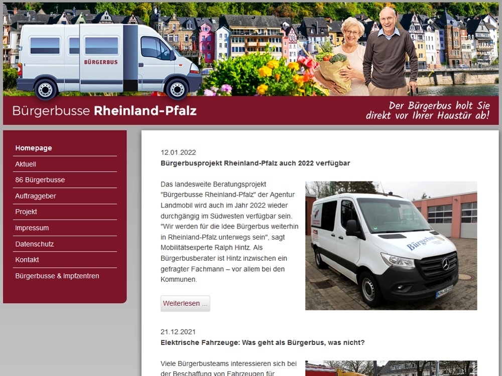 Bürgerbusse Rheinland-Pfalz - die Webseite mit aktuellen Informationen zu Bürgerbussen in Rheinland-Pfalz.