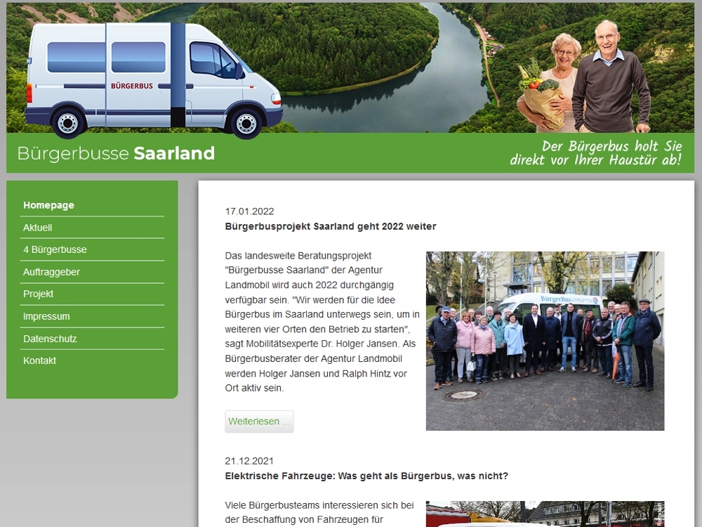 Bürgerbusse Saarland - die Webseite mit aktuellen Informationen zu Bürgerbussen im Saarland.